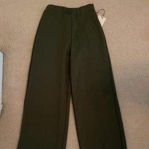 Brand new olive wide leg flowy pants